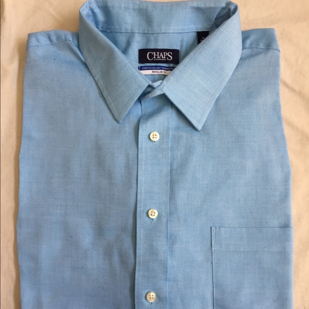 Chaps blue button down shirt